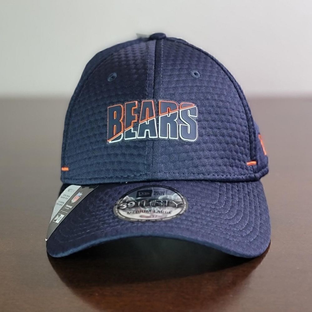 New Era NFL Chicago Bears Training Football Hat Cap 39 Thirty Medium Unisex Blue